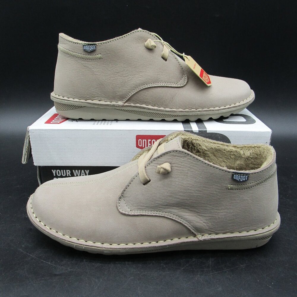 OnFoot On Foot Safari Chukka Comfort Shoe Bootie Fleece Lined Sz 41 US 10 Spain
